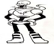 Printable papyrus drawing undertale  coloring pages